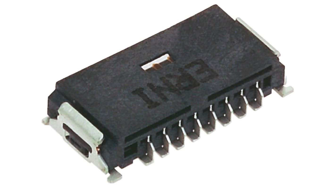 ERNI MiniBridge Series Right Angle Surface Mount PCB Header, 3 Contact(s), 1.27mm Pitch, 1 Row(s), Shrouded