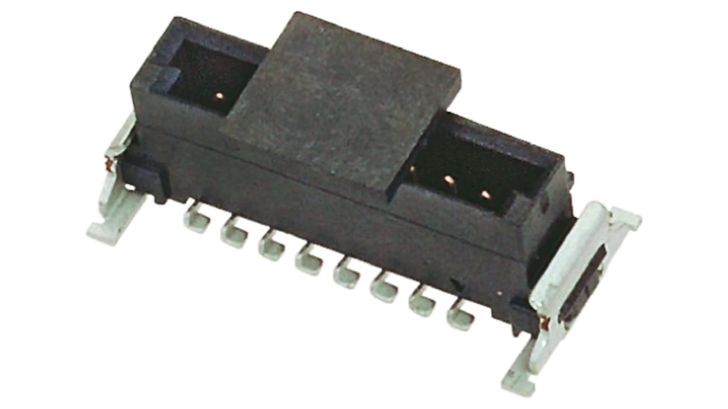 ERNI MiniBridge Series Straight Surface Mount PCB Header, 8 Contact(s), 1.27mm Pitch, 1 Row(s), Shrouded