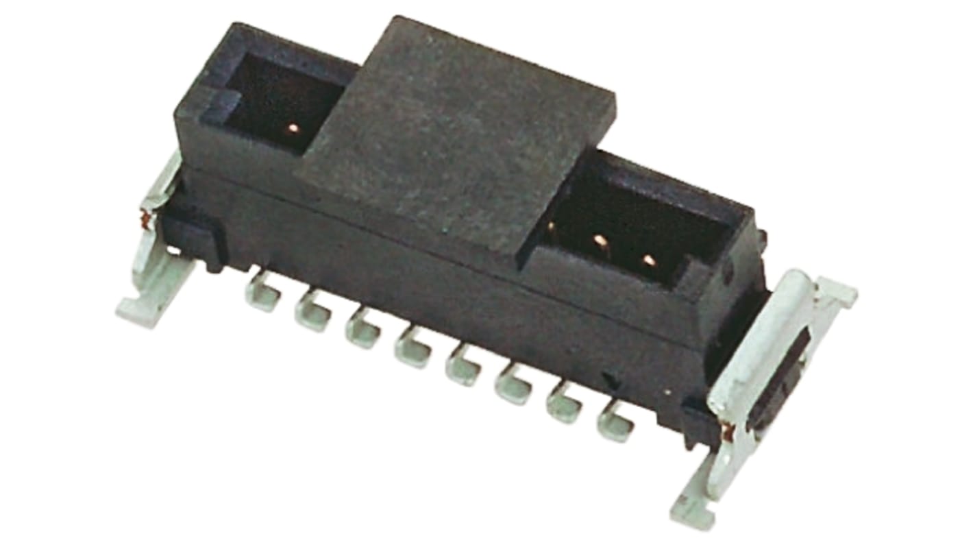 ERNI MiniBridge Series Straight Surface Mount PCB Header, 6 Contact(s), 1.27mm Pitch, 1 Row(s), Shrouded