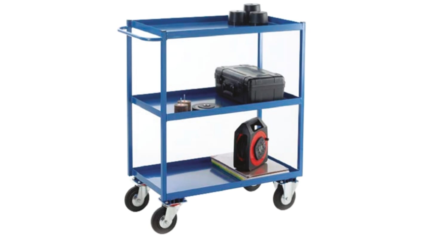 Carro de servicio RS PRO de Acero con 3 niveles , dim. de plataforma 500 x 900mm, carga 350kg