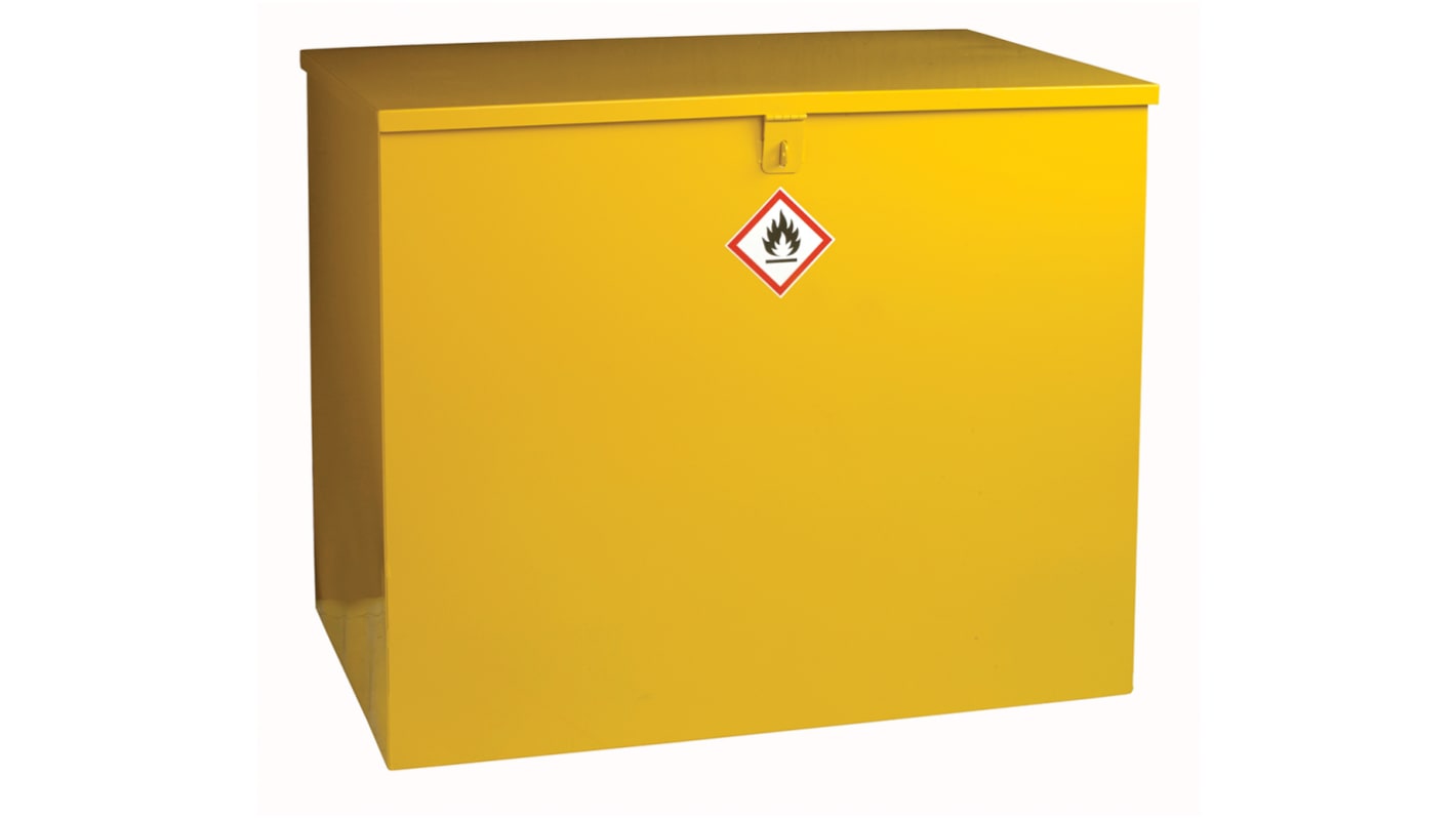 RS PRO Skab til opbevaring af farlige materialer Gul Ja 1 Doors, 810mm x 965mm x 630mm