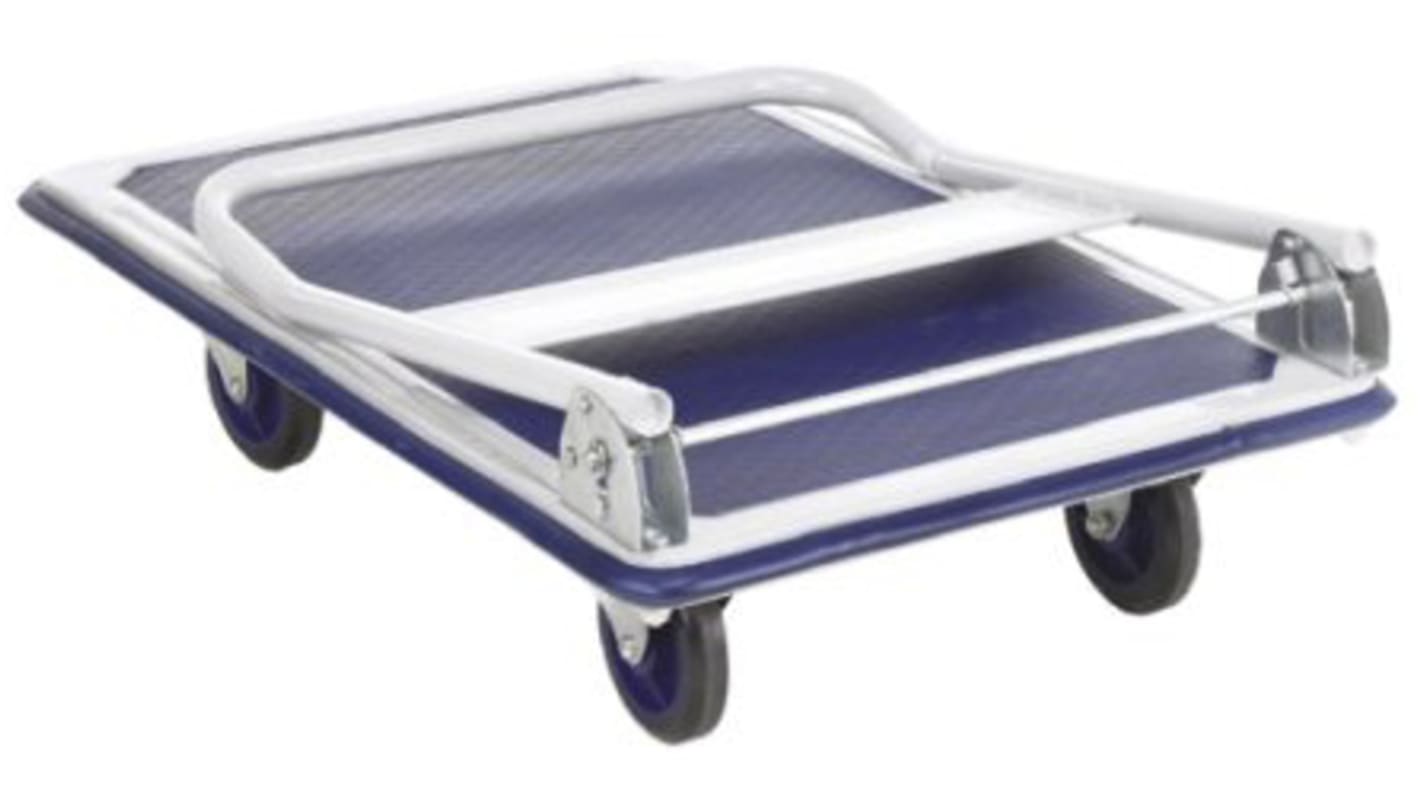 RS PRO Foldable Flatbed Steel Platform Trolley, 810 x 470 x 730mm, 150kg Load