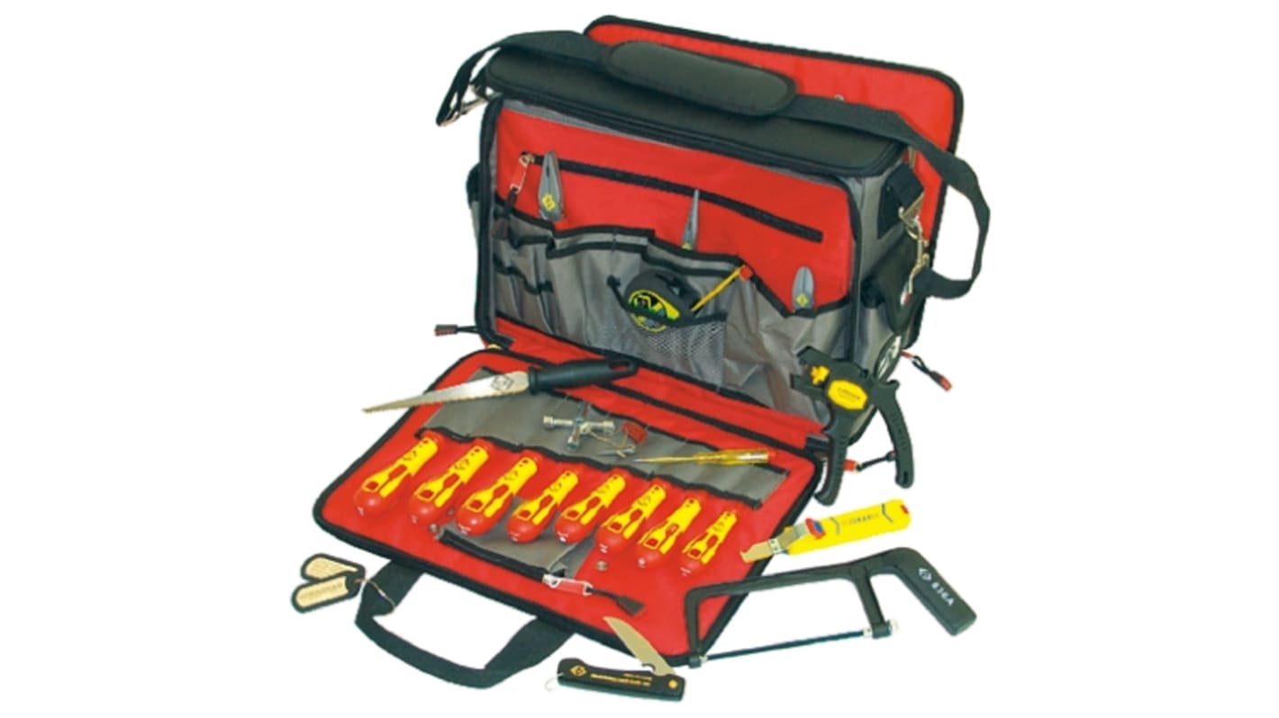 Kit de herramientas CK, Maletín de 19 piezas, para electricistas