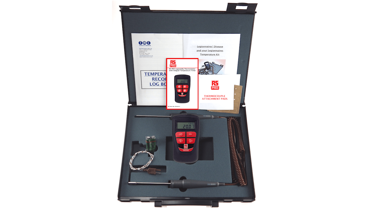 RS PRO Thermoelement-Thermometer, Handheld, bis +1372°C ±0,2 °C (±0,1 %) max, Messelement Typ T