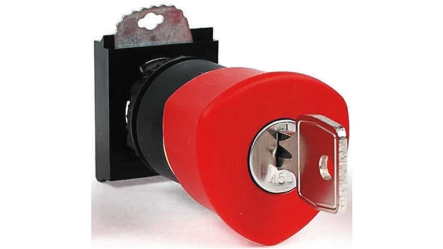 BACO Series Red Key Reset Push Button Head, 22mm Cutout, IP66