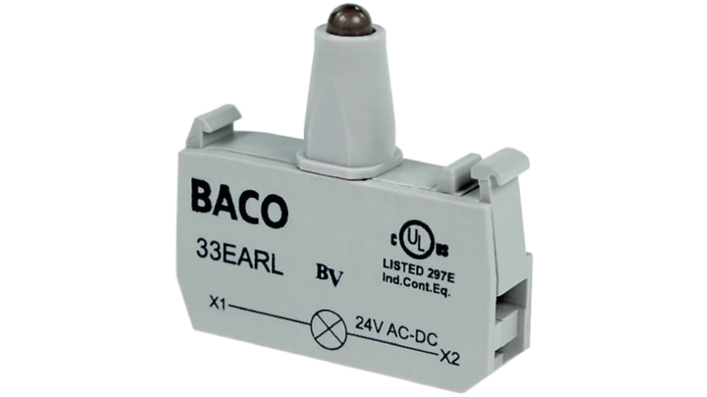 BACO BACO Lichtblock Anzeigenblock LED Blau beleuchtet, 24V Schraubanschluss