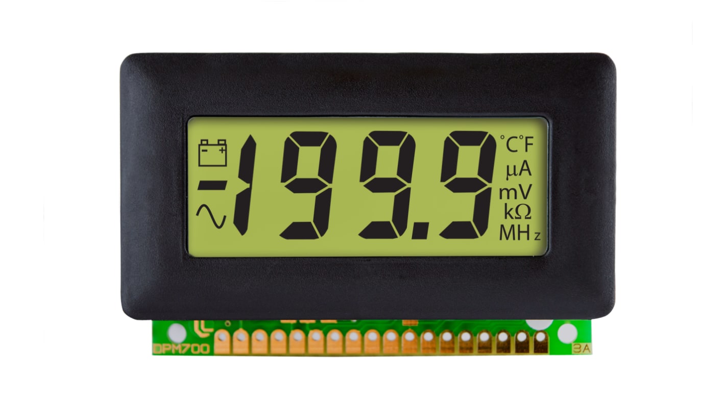 Lascar Digital Voltmeter DC, LCD Display 3.5-Digits ±1 %