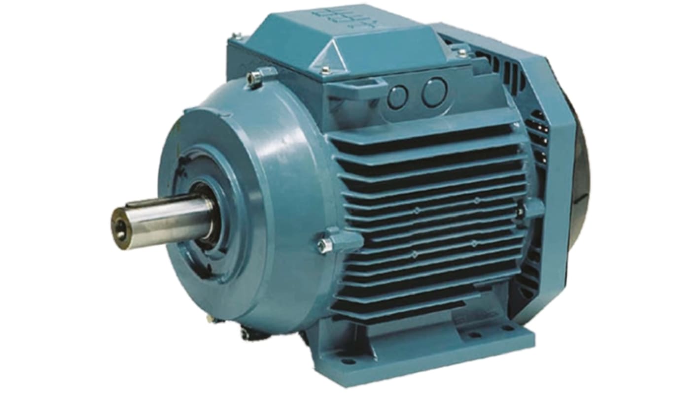 Motor AC de inducción, trifásico, reversible, ABB 3GAA, 4 polos, 415 V, 0,55 kW, 1375 rpm a 380 V, 3,8 Nm, montaje en