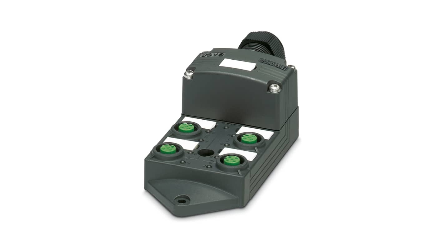 Phoenix Contact 14529 Series Sensor Hub, M12, 4 way, 4 port