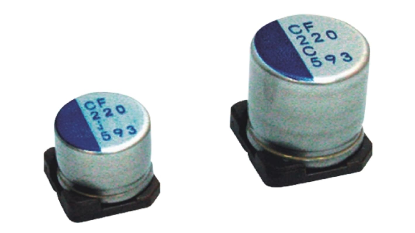 Nichicon 33μF Surface Mount Polymer Capacitor, 16V dc