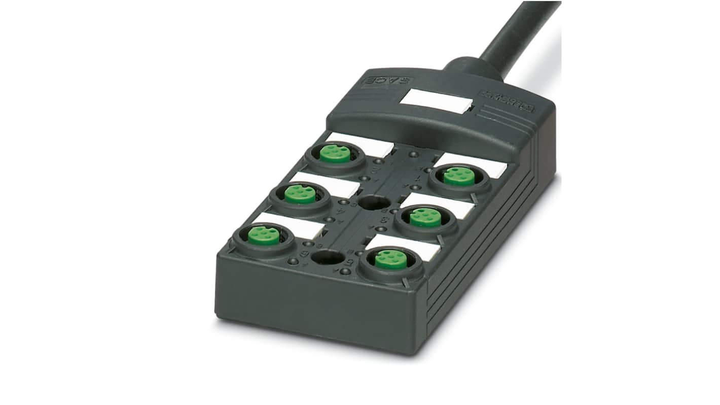 Phoenix Contact SACB Series Distribution Unit, M12, 10m cable, 4 way, 6 port