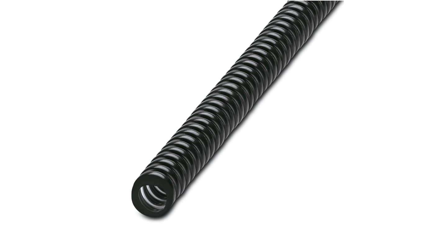 Phoenix Contact 10m Black Cable Cover in PVC Coated Galvanised Steel, 13mm Inside dia.
