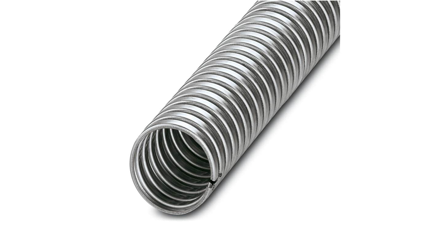 Phoenix Contact 10m Silver Cable Cover in Galvanised Steel, 31mm Inside dia.
