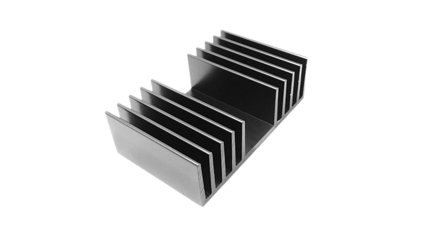 RS PRO Heatsink, Universal Rectangular Alu, 1K/W, 100 x 120 x 37mm