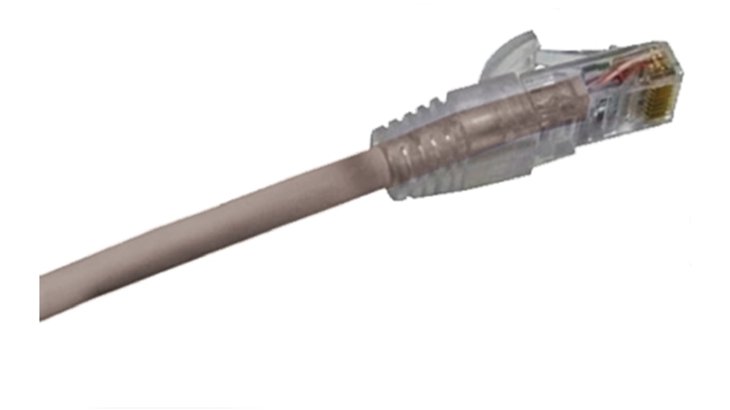 Cavo Ethernet Cat6 (U/UTP) Molex Premise Networks, guaina in PVC col. Grigio, L. 5m, Con terminazione