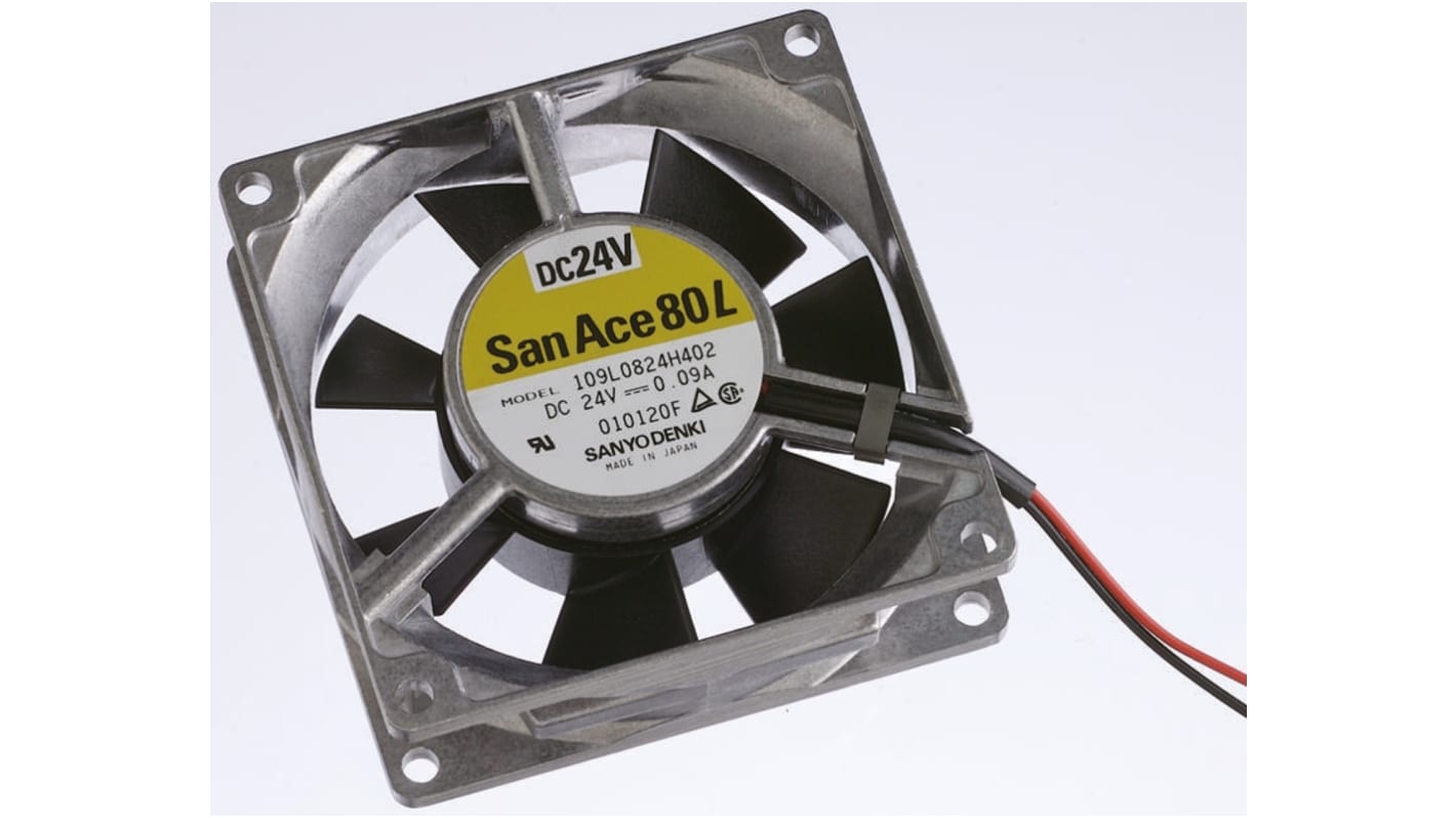 Axial Fan, 24 V dc, DC Operation, 31.8m³/h, 1.44W, 60mA Max, 60 x 60 x 25mm