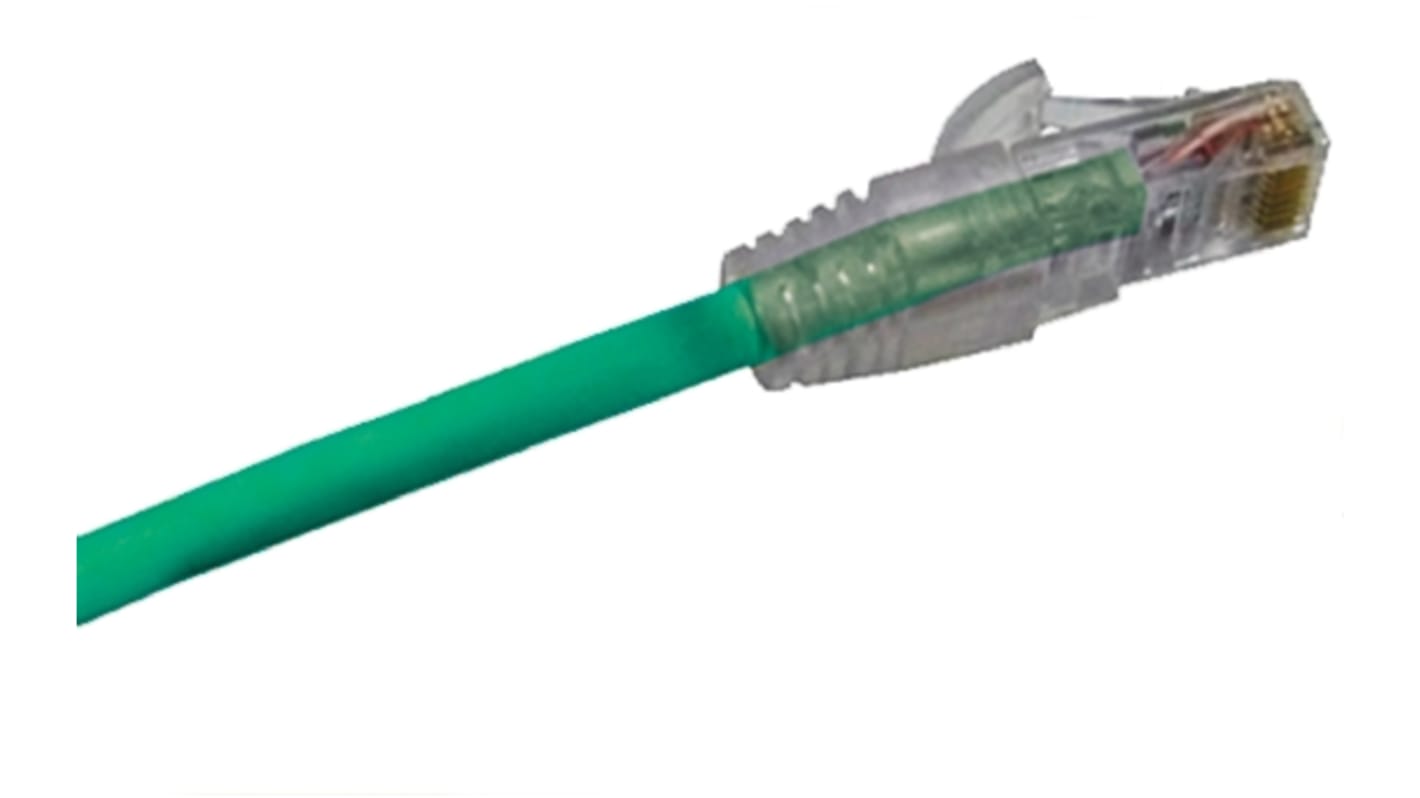 Molex Premise Networks Cat6 Male RJ45 to Male RJ45 Ethernet Cable, U/UTP, Green PVC Sheath, 1m