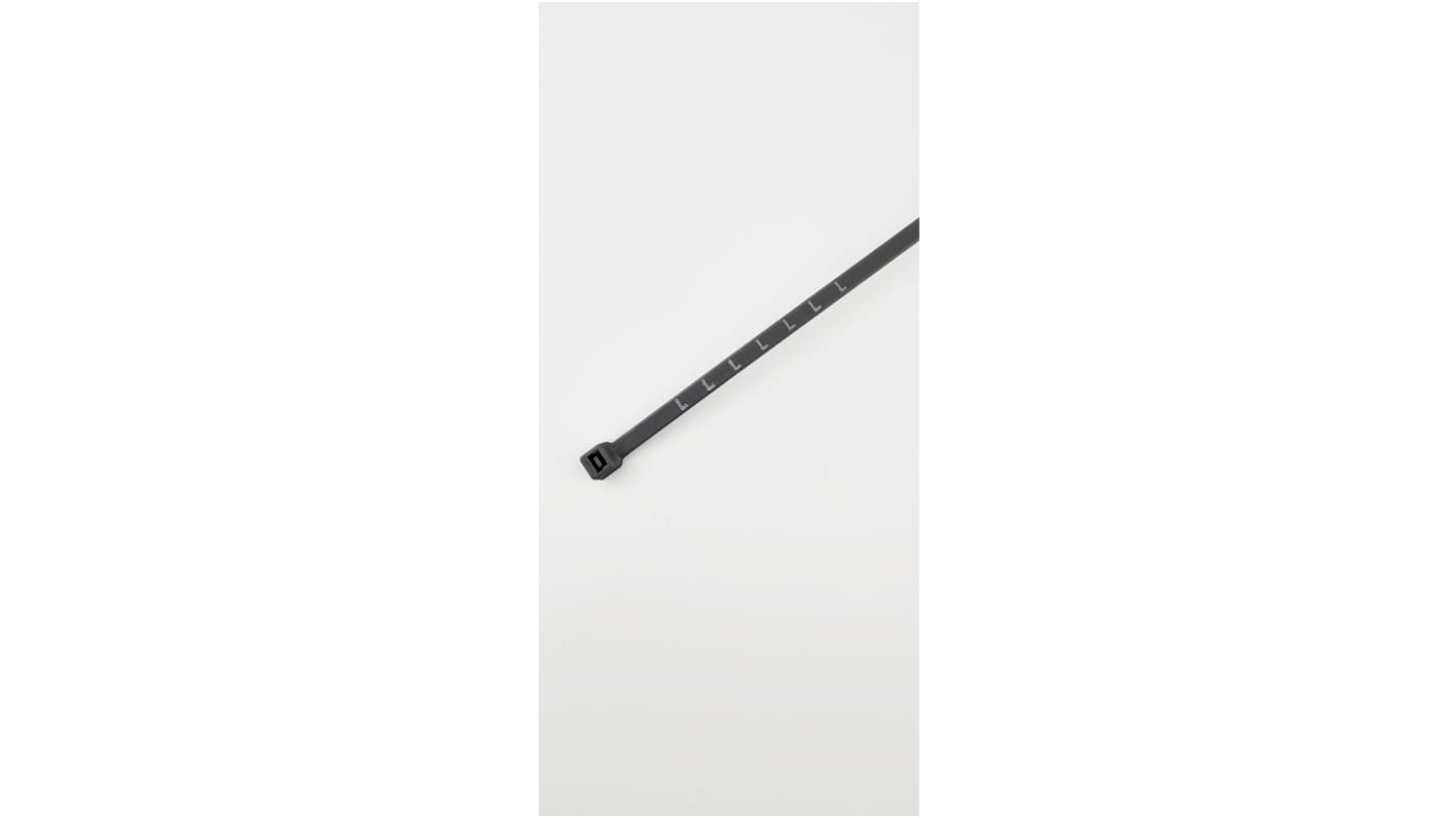 RS PRO Phase Marking Cable Tie, 200mm x 4.8 mm, Silver Nylon, Pk-100