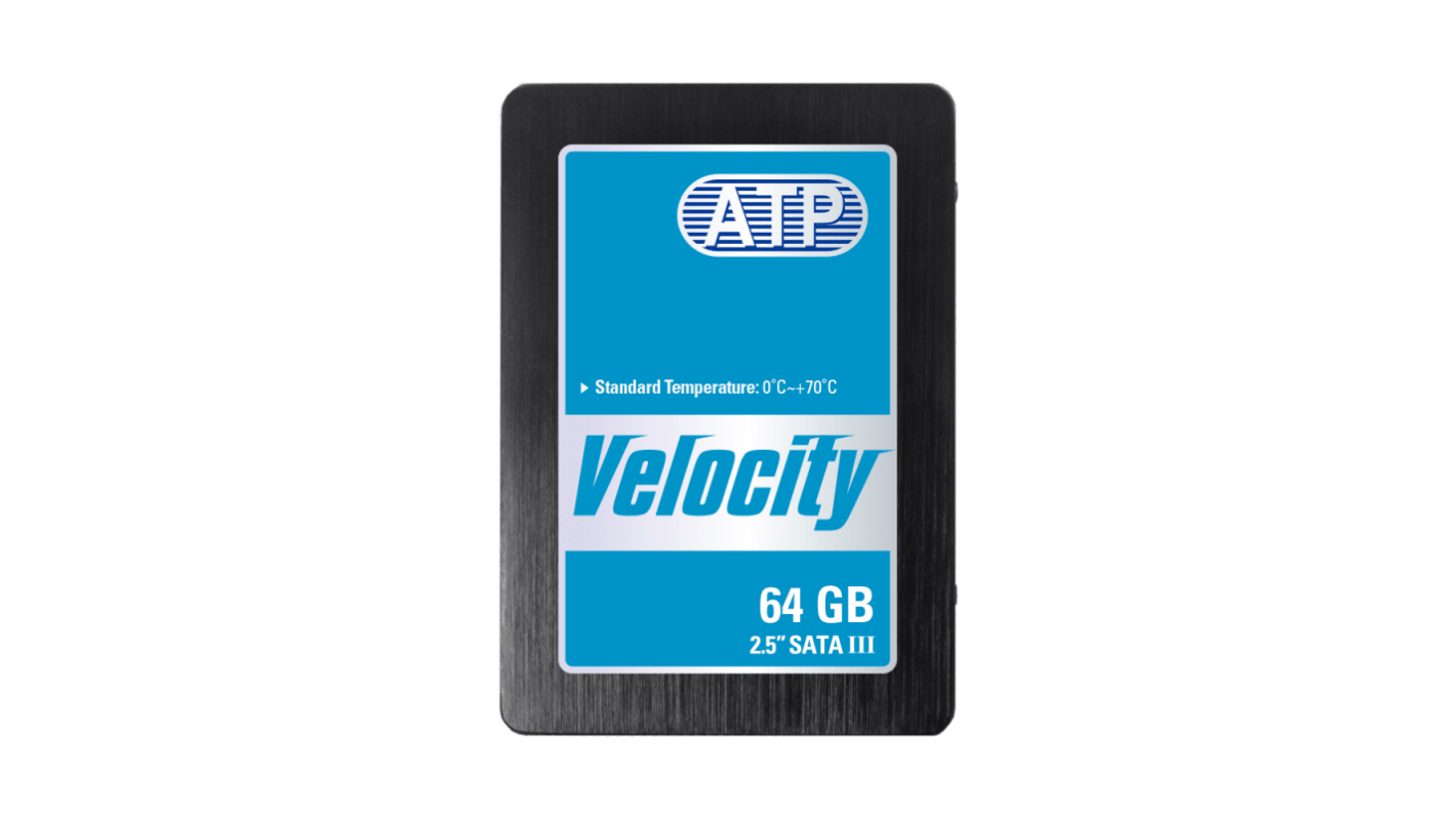 ATP 32GB固态硬盘 SSD, SATA III 6 Gb/S接口, 工业用, 2.5 千赫, A600V 直流, 3D TLC