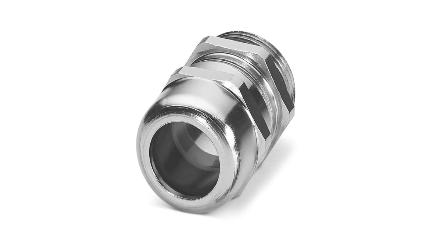 Phoenix Contact 14111 Series Brass Brass Cable Gland, PG48 Thread, 34mm min., 44mm max., IP66, IP68, IP69