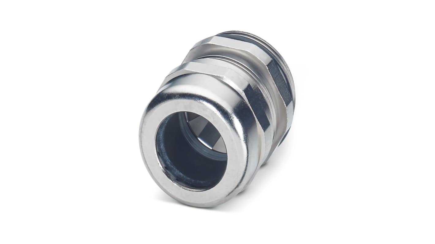 Phoenix Contact 14111 Series Brass Brass Cable Gland, M50 Thread, 24mm min., 35mm max., IP68