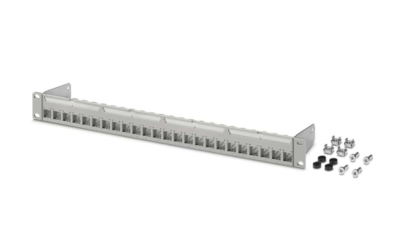 Phoenix Contact Grey Steel Marshalling Panel, 482.6 x 43.6 x 83.4mm