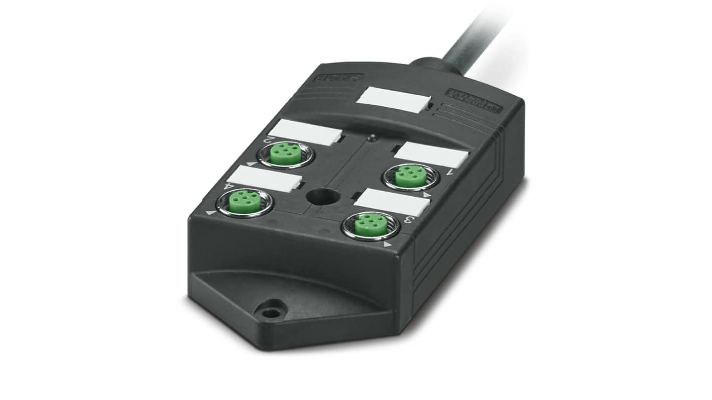 Phoenix Contact 传感器集线器, 4端口, 4线路, 120V 交流, 10m线长, 15169系列