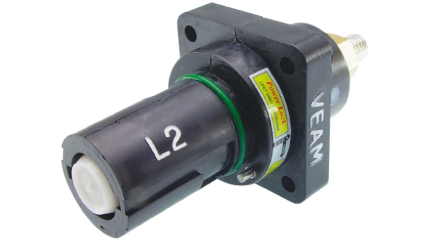 ITT Cannon, Veam Powerlock Black Panel Mount Industrial Power Socket, Rated At 660A, 1.0 kV