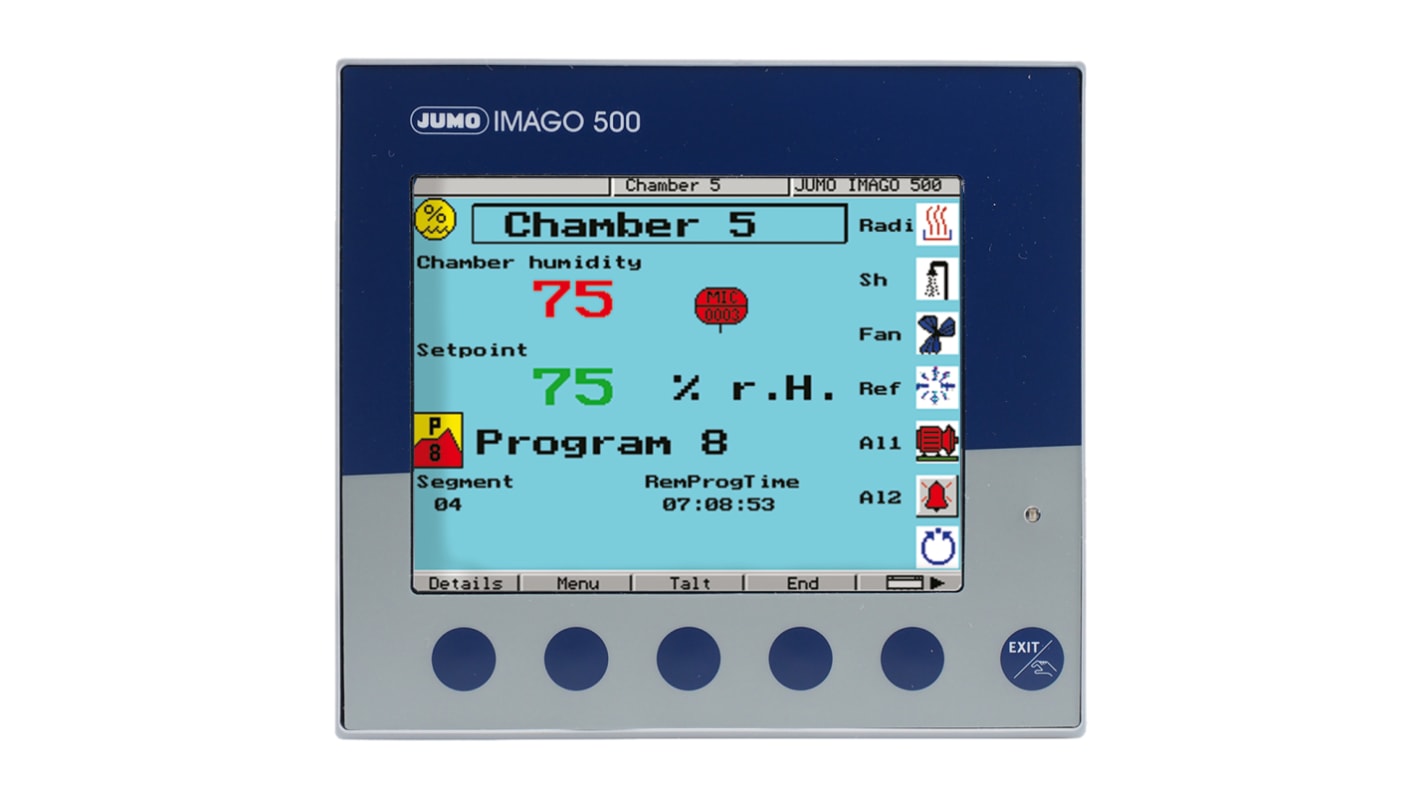 Rs-Online Termoregolatori PID Jumo IMAGO 500 110 → 240 V ca 144 x 133mm 3 uscite Analogico