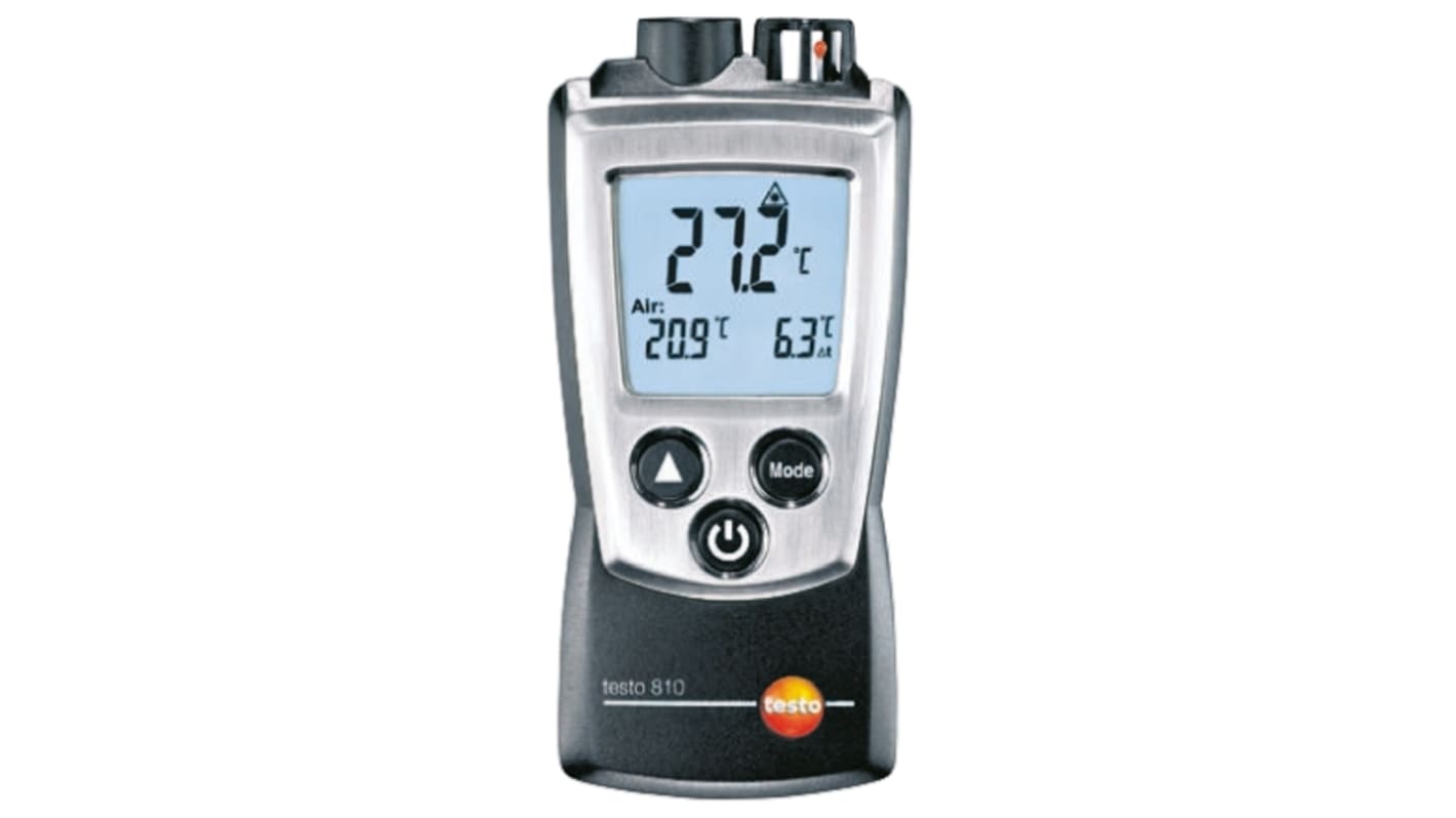 Testo 810 Infrared Thermometer, -30°C Min, +300°C Max, ±2 % Accuracy, °C Measurements