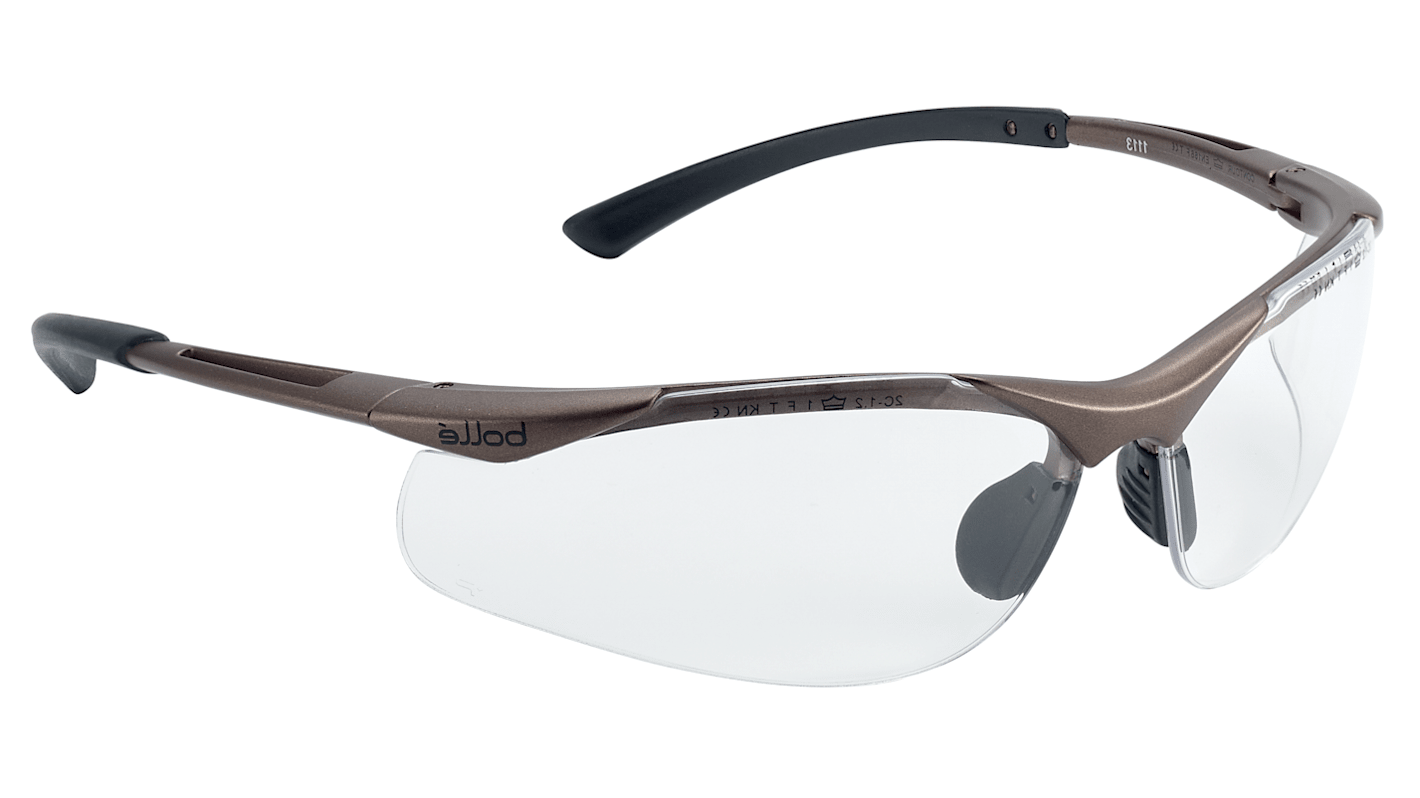 CONTPSI Gafas de seguridad Bolle CONTOUR II color de lente lentes transparentes proteccion UV antirrayaduras antivaho RS