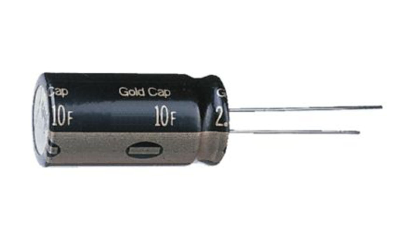 Panasonic 70F Supercapacitor -20 → +40% Tolerance, HW 2.1V dc, Through Hole