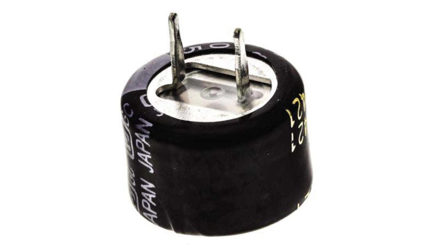 Panasonic 0.1F Supercapacitor -20 → +80% Tolerance, F 5.5V dc, Through Hole