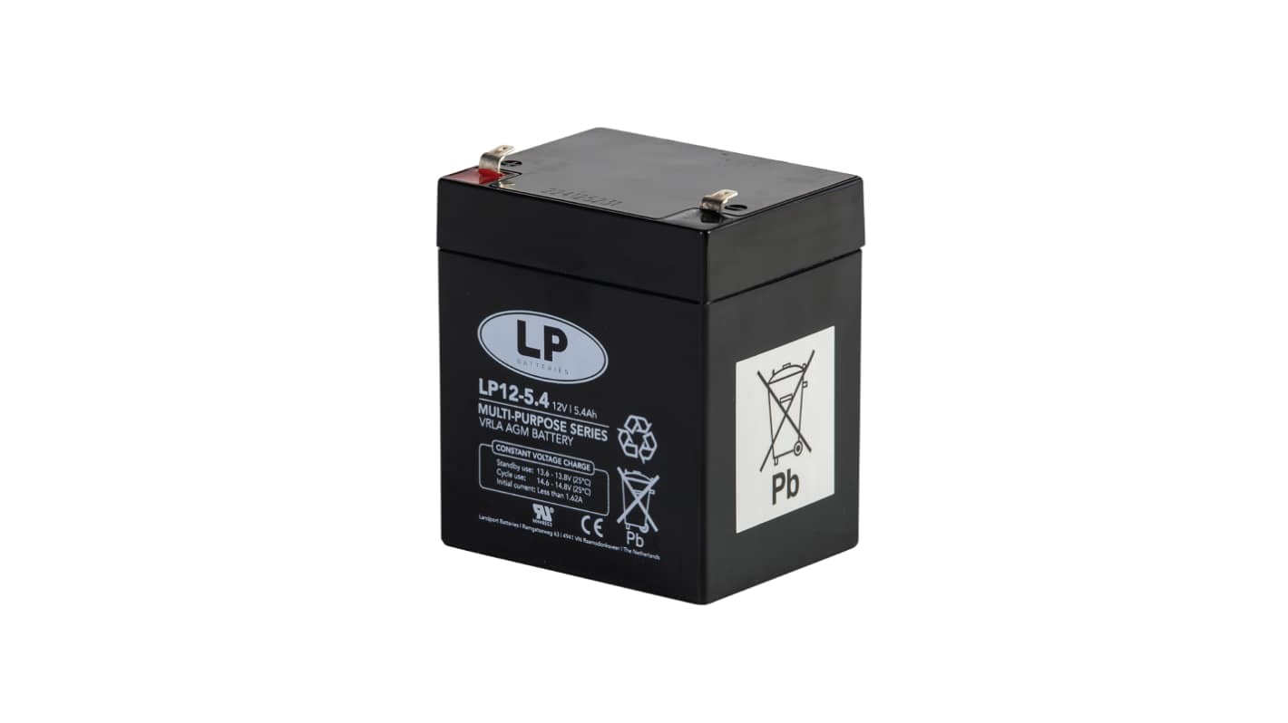 Landport Batteries 12V T1 Lead Acid Battery, 5.4Ah