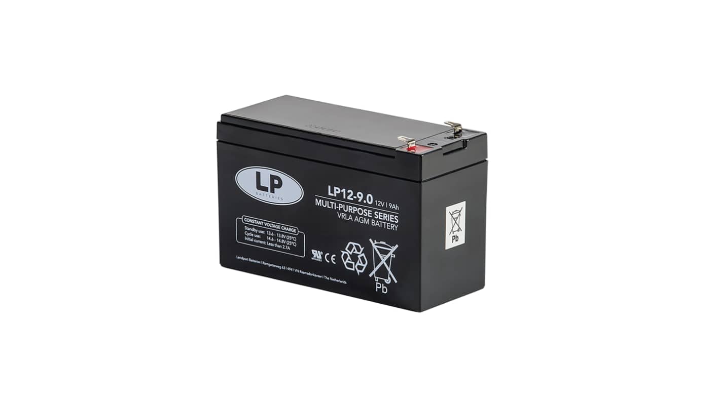 Landport Batteries 12V T1 Lead Acid Battery, 9Ah