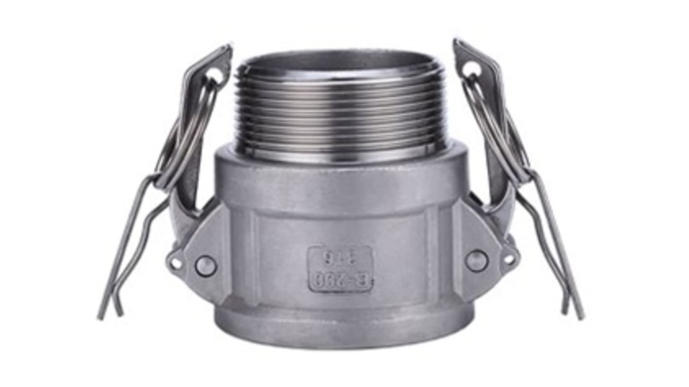 RS PRO Schlauchanschluss 1Zoll 1Zoll-Gewinde Edelstahl Stecknippel 17 bar