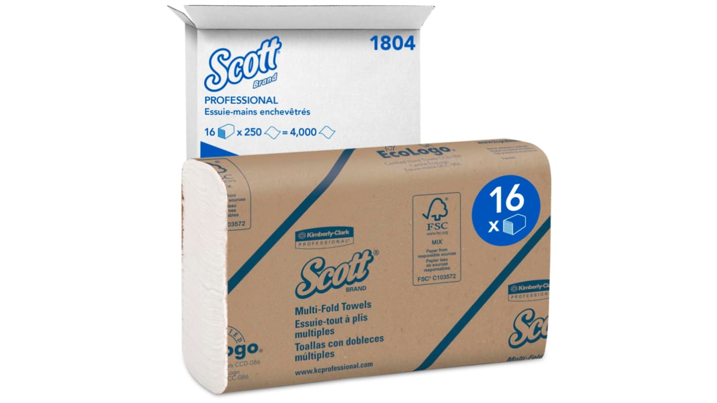 KLEENEX Kleenex Ultra Interfold Hand Towels Multifold White Paper Towel, 235 x 230mm, 4000 Sheets
