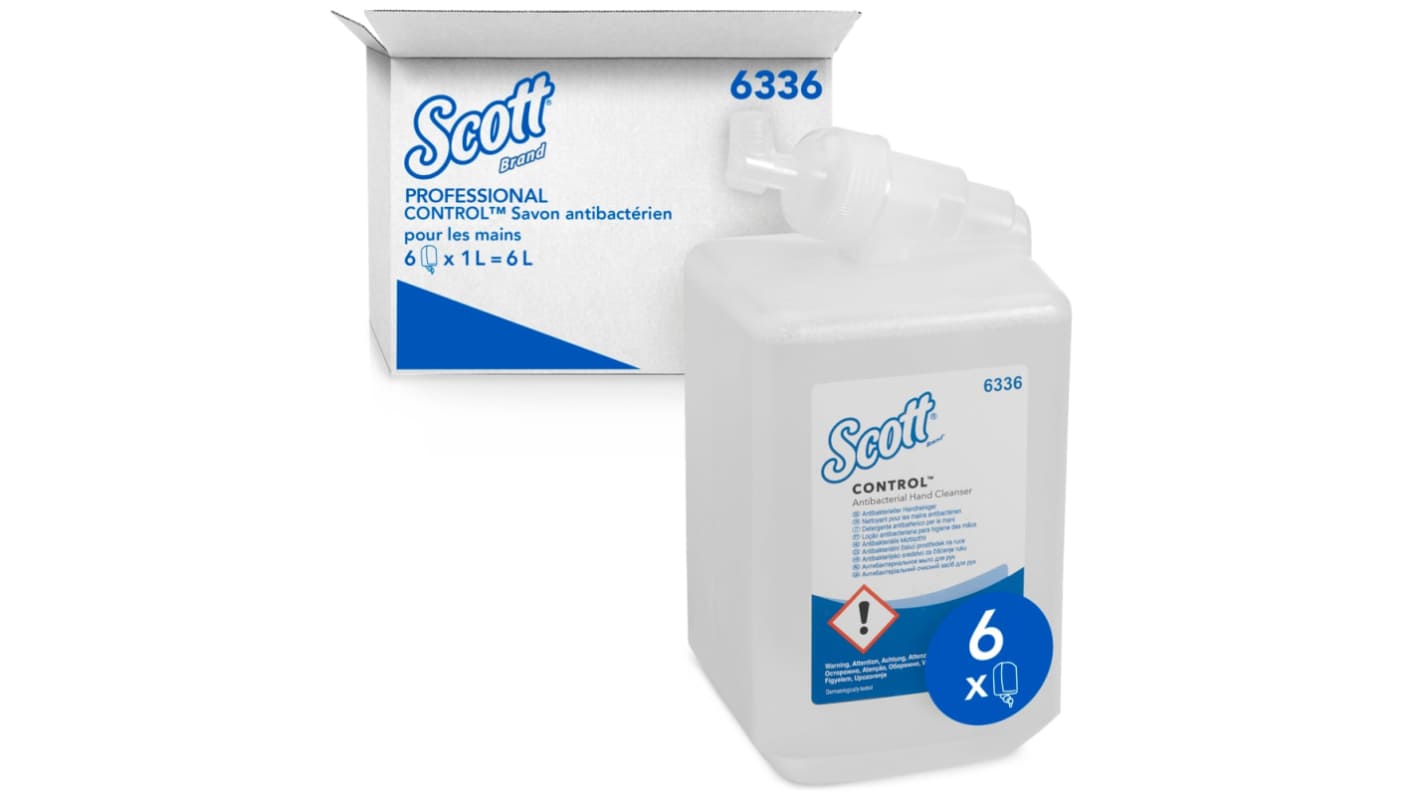 Kimberly Clark Unscented 6336 Hand Soap Hydrating, Moisturising with Anti-Bacterial Properties - 1 L Cassette