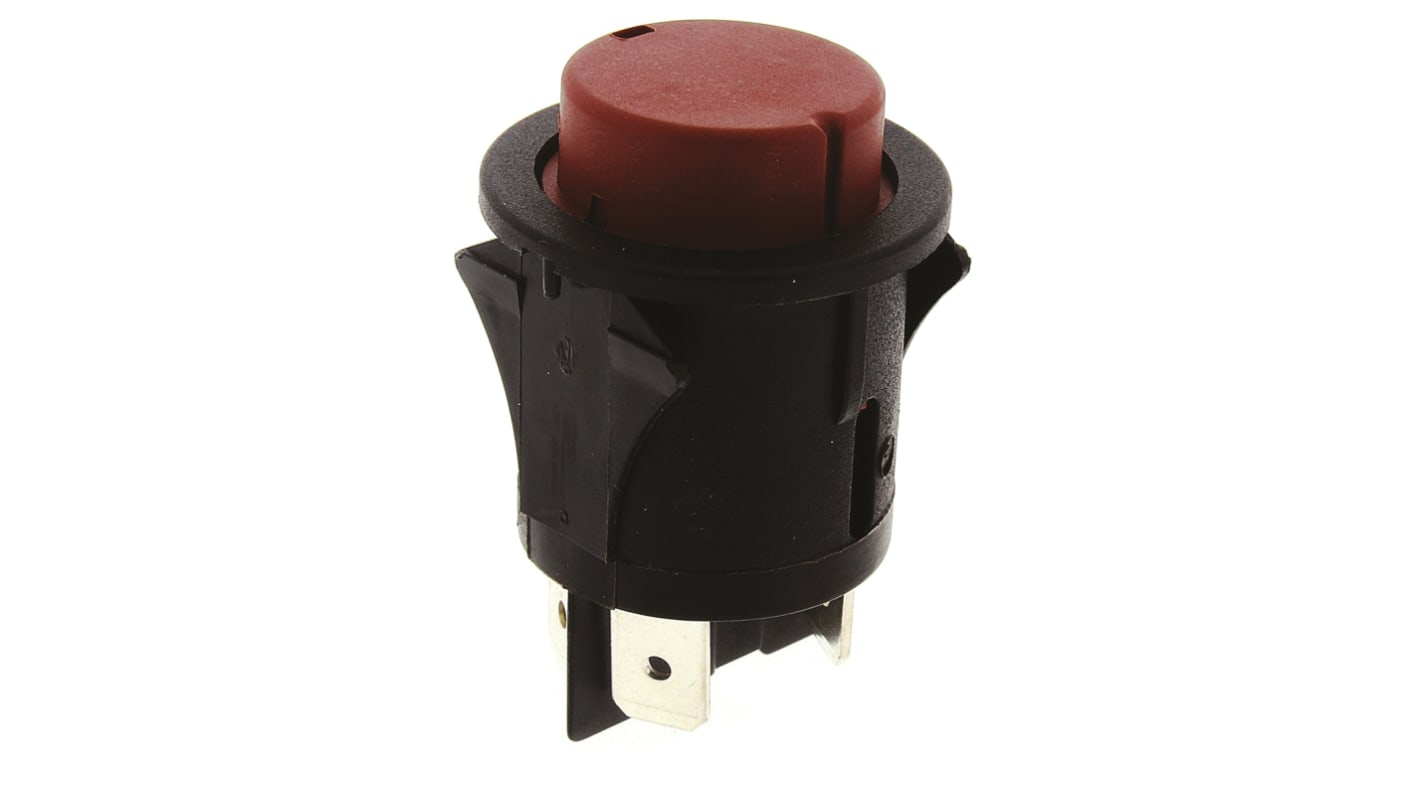 Molveno Push Button Switch, Momentary, Panel Mount, 25mm Cutout, DPST