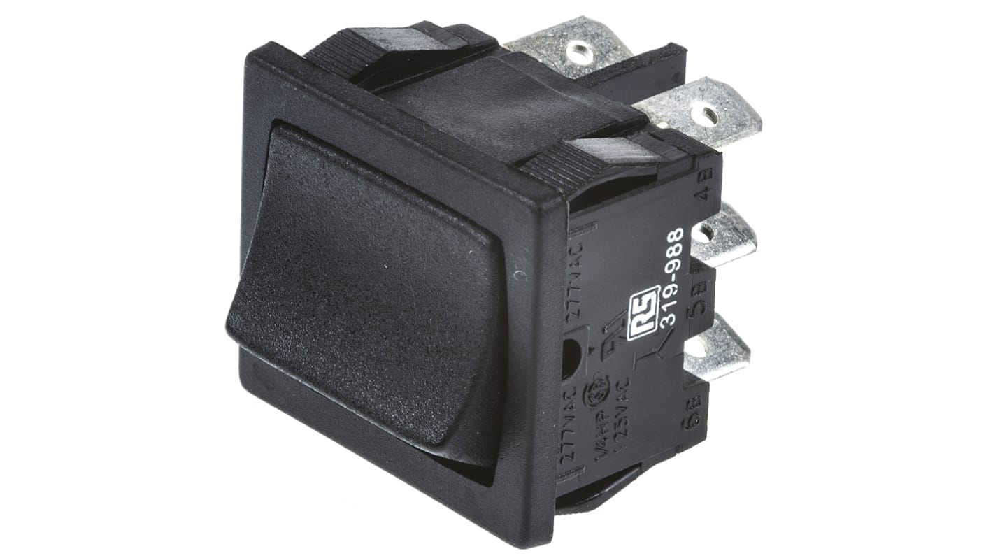 Arcolectric (Bulgin) Ltd DPDT, On-On Rocker Switch Panel Mount