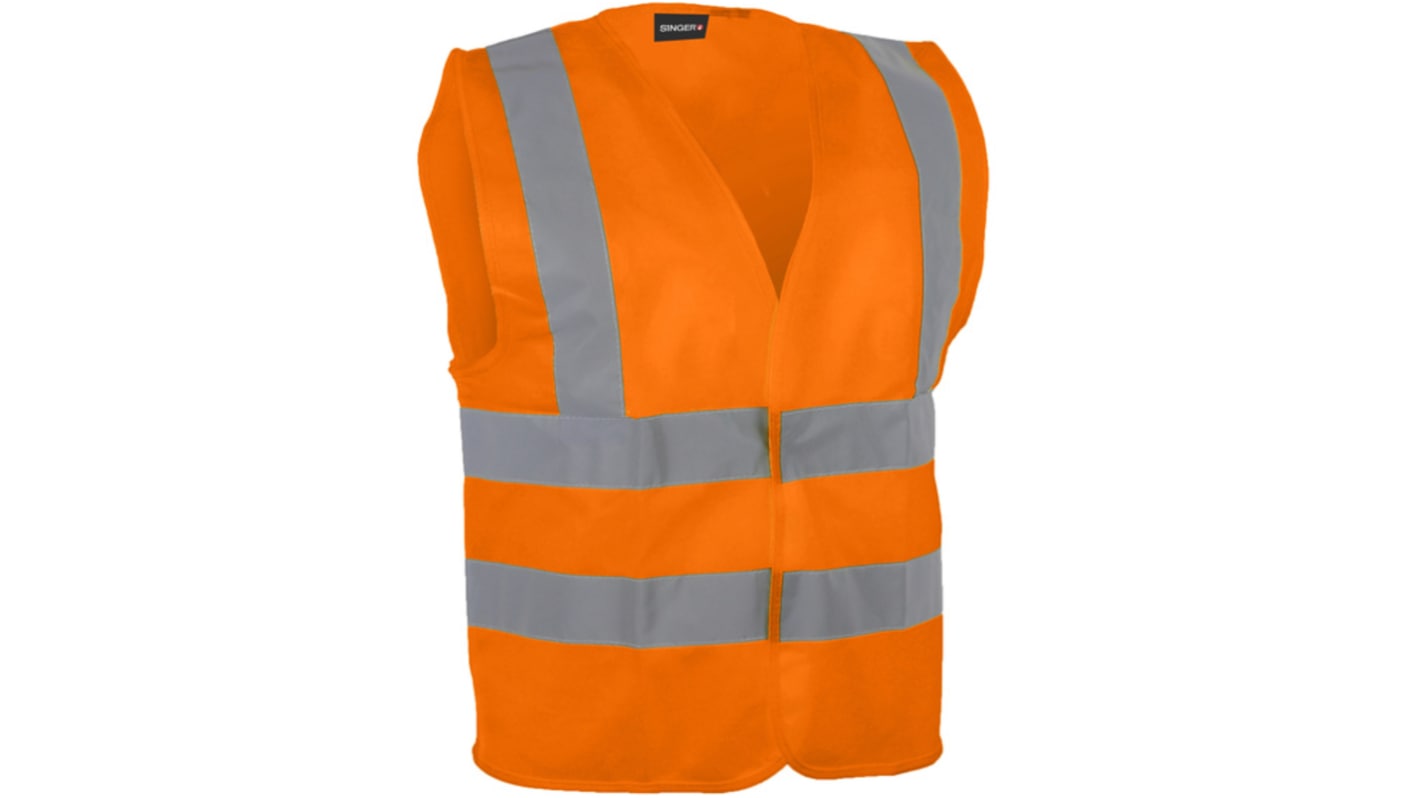 Gilet alta visibilità Arancione SINGER SAFETY, XXL, chiusura con Nessuno