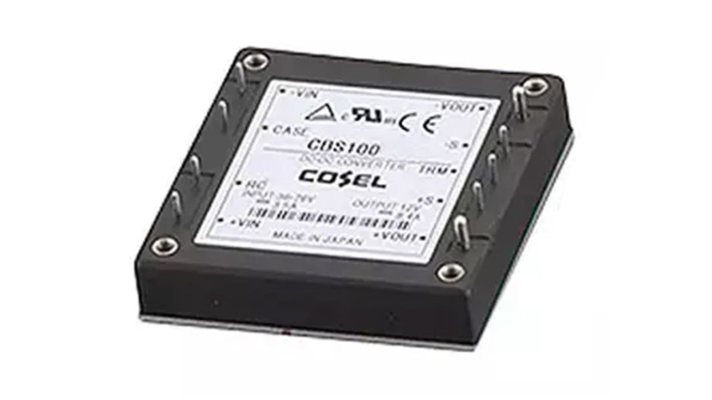 Cosel DC-DC Converter, 5V dc/ 20A Output, 18 → 36 V dc Input, 100W, Through Hole, +100°C Max Temp -40°C Min Temp
