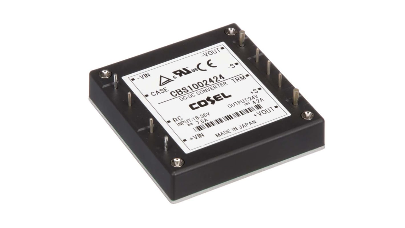 Przetwornica DC-DC, 100.8W, Uwe 18→ 36 V DC, Uwy 24V dc, Iwy 4.2A, Cosel