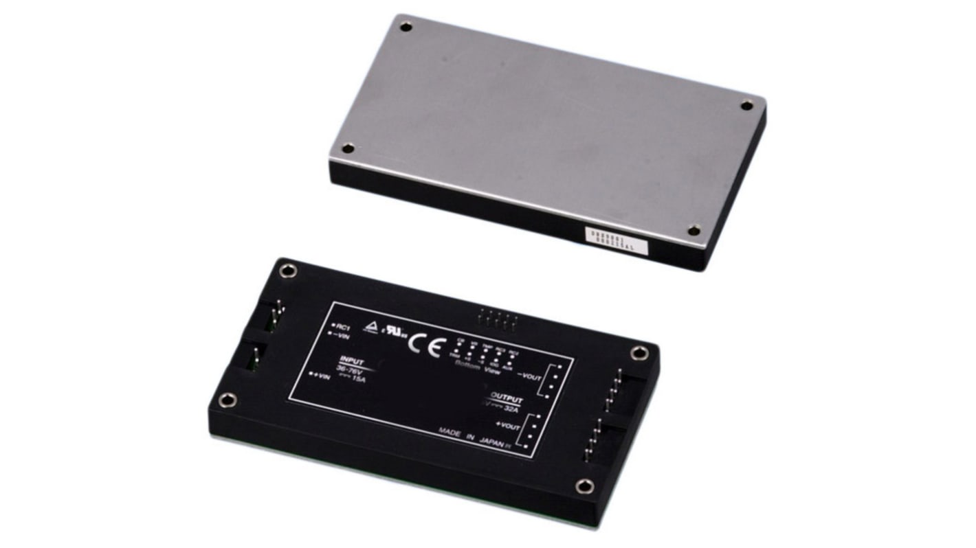 Cosel Isolated DC-DC Converter, 15V dc/ 34A Output, 36 → 76 V dc Input, 510W, Through Hole, +85°C Max Temp -20°C