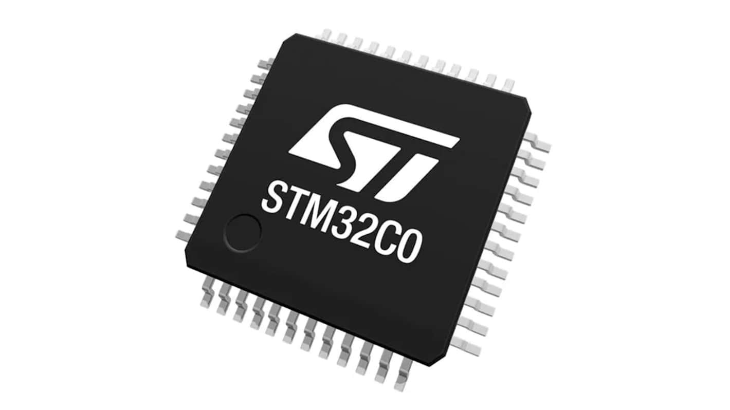 STMicroelectronics STM32单片机, ARM Cortex M0+内核, 64针, UFBGA, 最大48MHz, 64 千字节 闪存