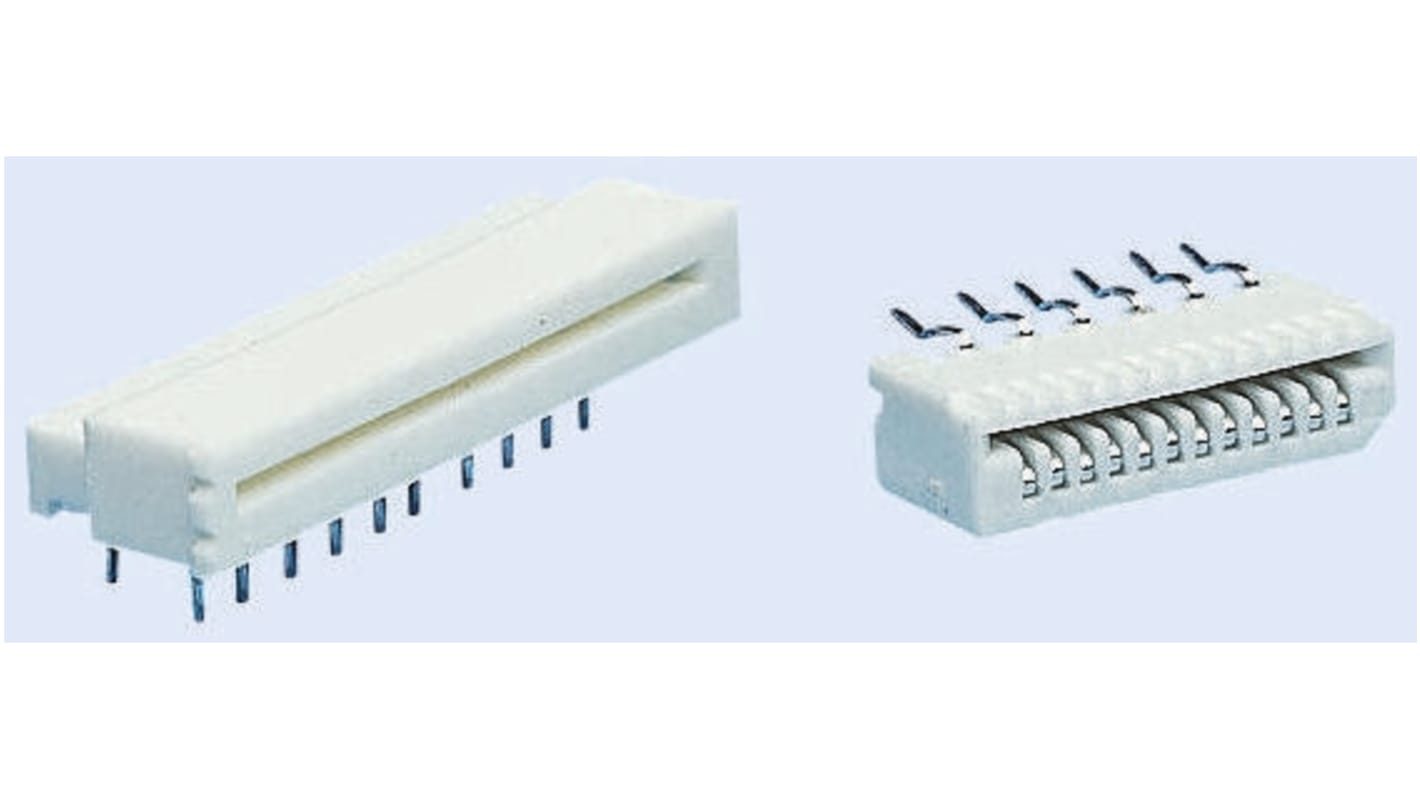 Connecteur FPC Molex série Easy-On, 16 Contacts pas 1.25mm, 1 Rangée(s), Femelle Angle droit, montage Traversant 5597