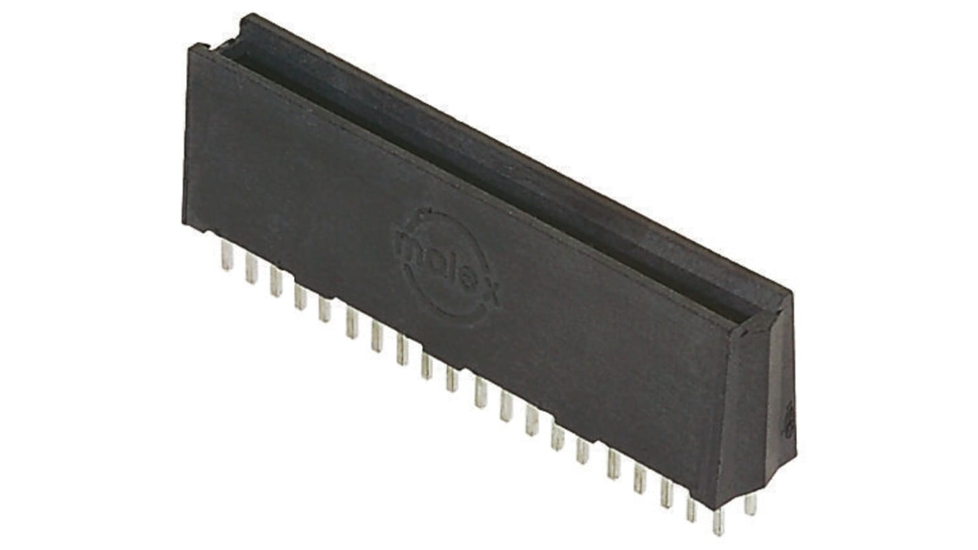 Molex BUS BAR SOCKET EXTREME POWER-EDGE Series Female Edge Connector, Through Hole Mount, 4-Contacts, 2-Row, Solder