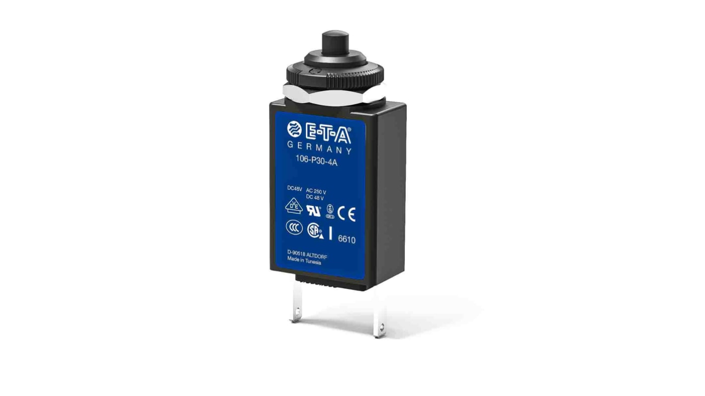 Interruttore termico ETA 106-P30, 1 polo poli, 500mA, 250V