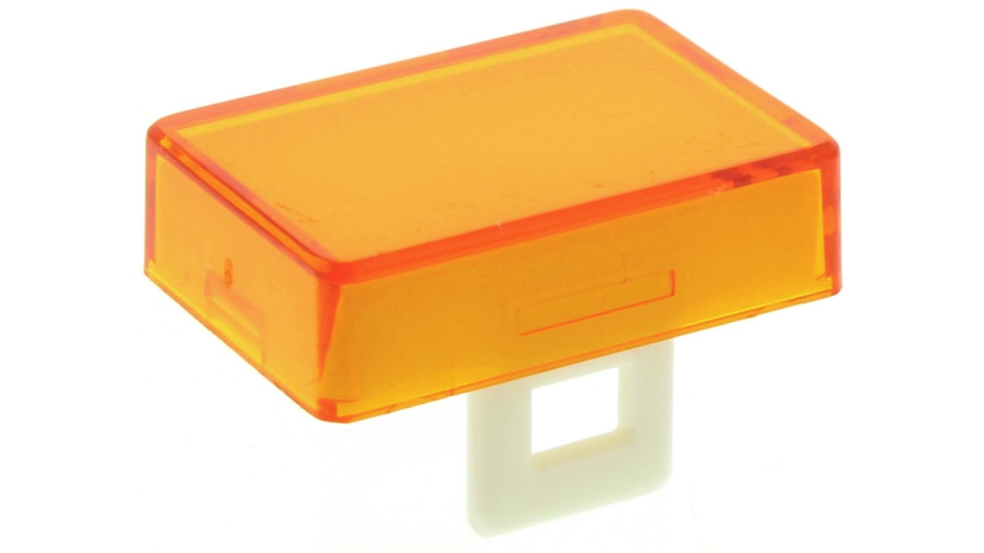 Orange Rectangular Push Button Lens for use with Push Button Switch