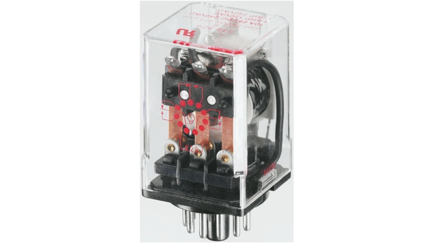 RS PRO Plug In NonLatching Relay, 115V ac Coil, 3PDT RS